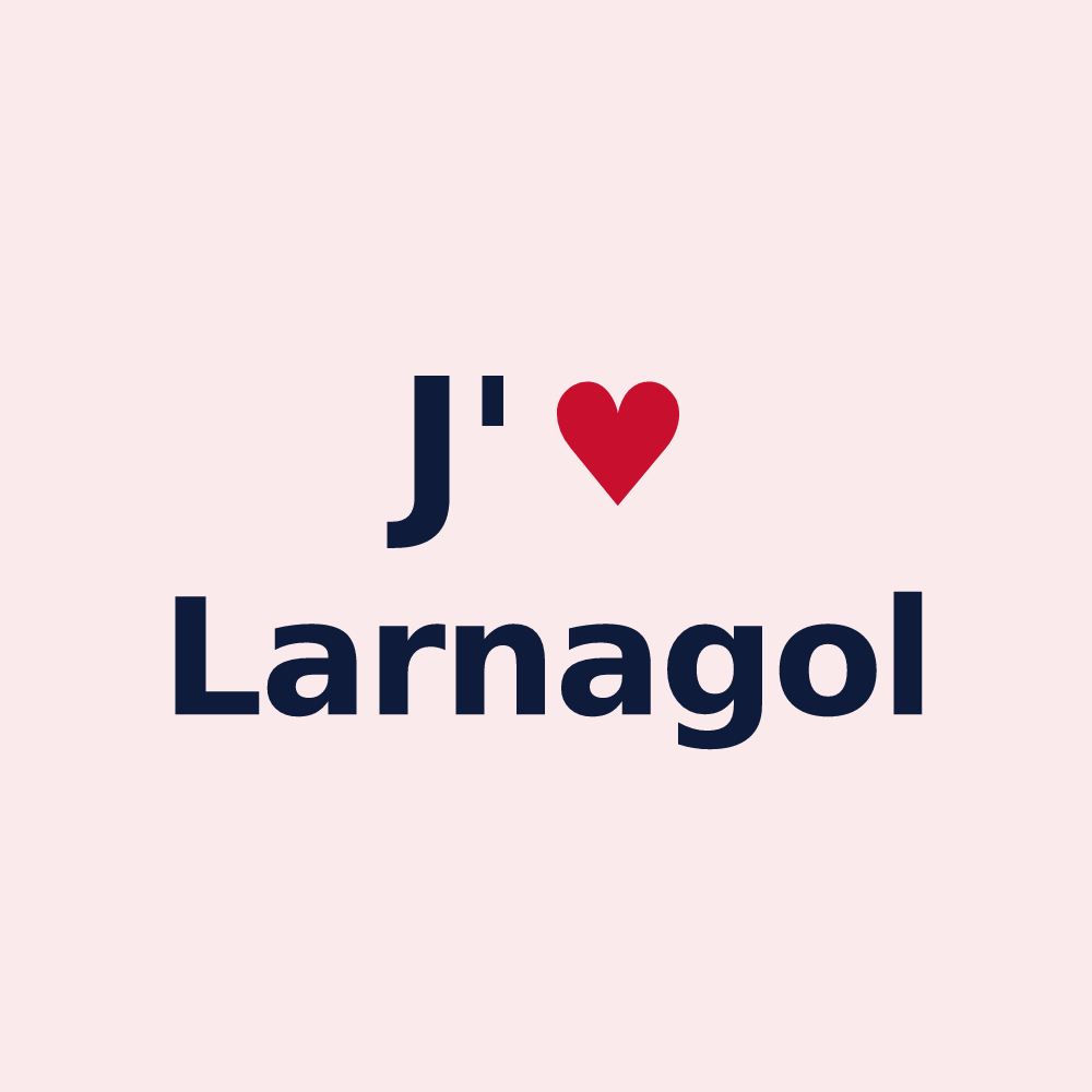 Magnet personnalisé Larnagol — design J'aime Larnagol