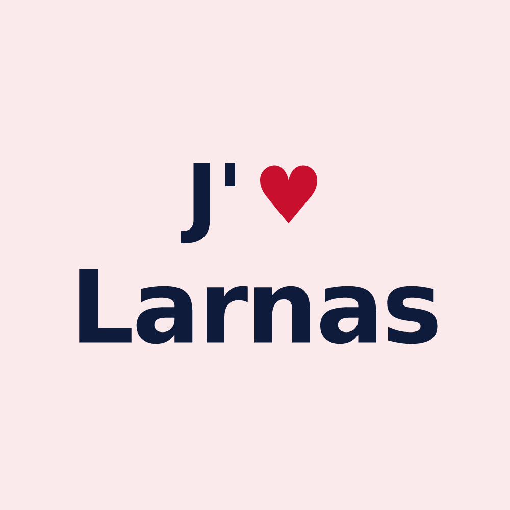Magnet personnalisé Larnas — design J'aime Larnas