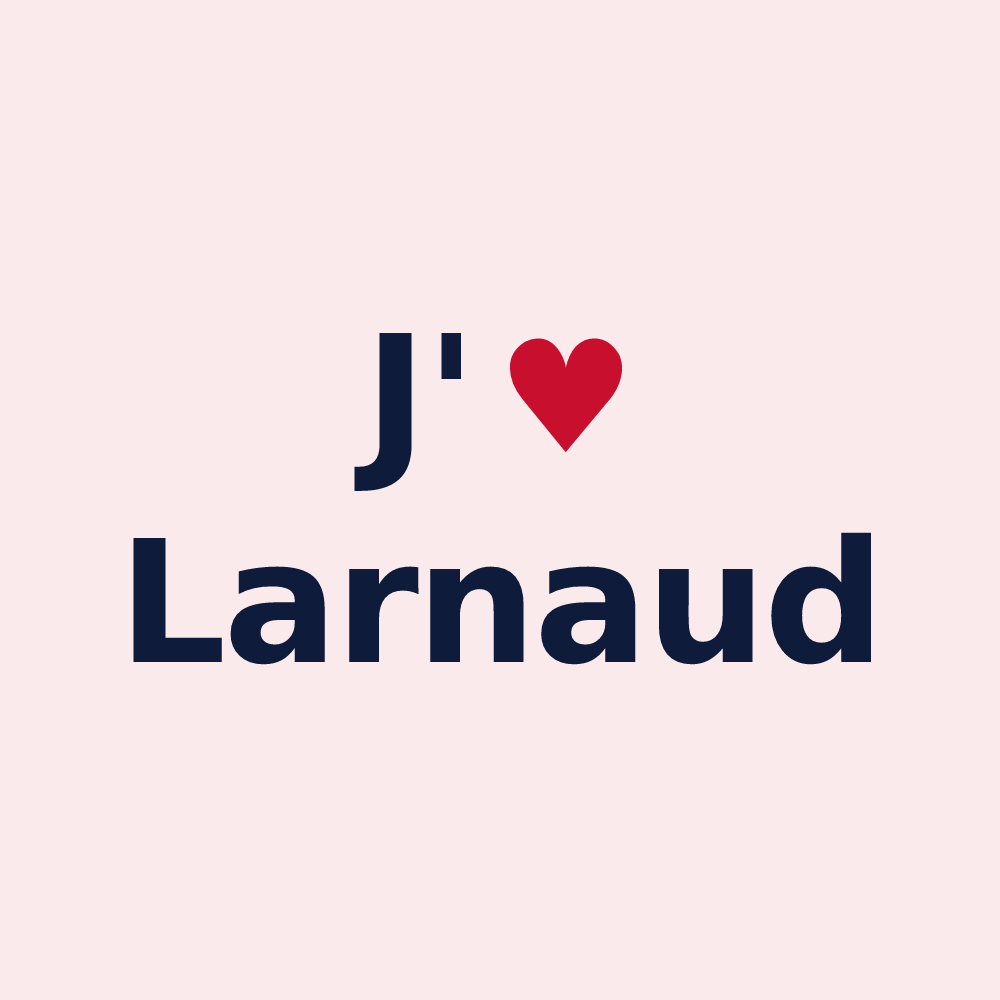 Magnet personnalisé Larnaud — design J'aime Larnaud