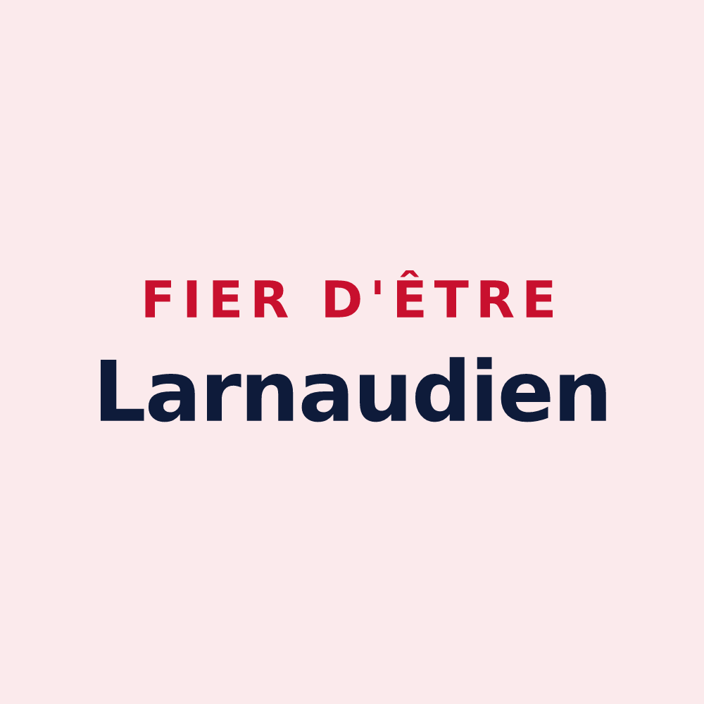 Magnet « Fier d'être Larnaudien » — design pour Larnaud