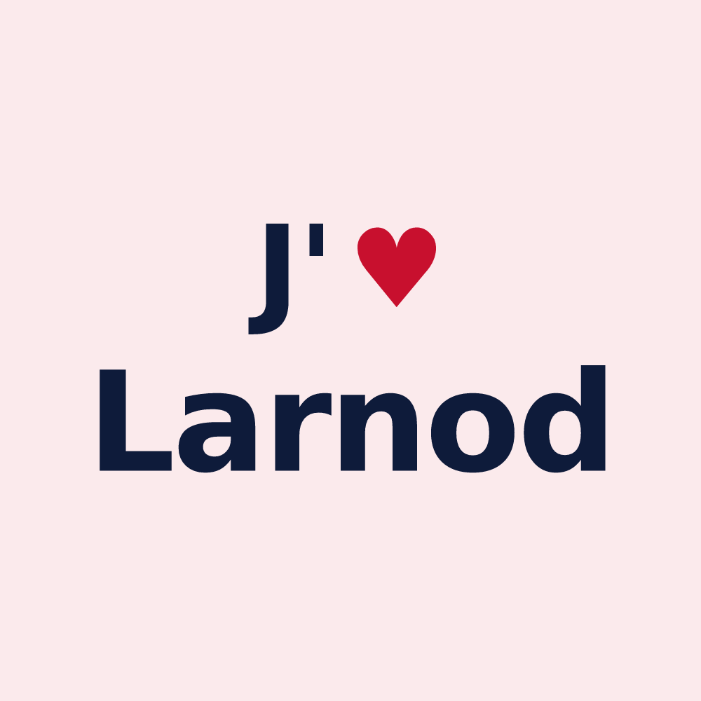 Magnet personnalisé Larnod — design J'aime Larnod