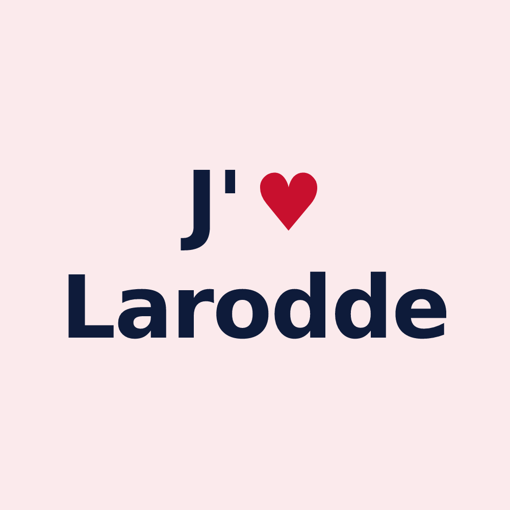 Magnet personnalisé Larodde — design J'aime Larodde