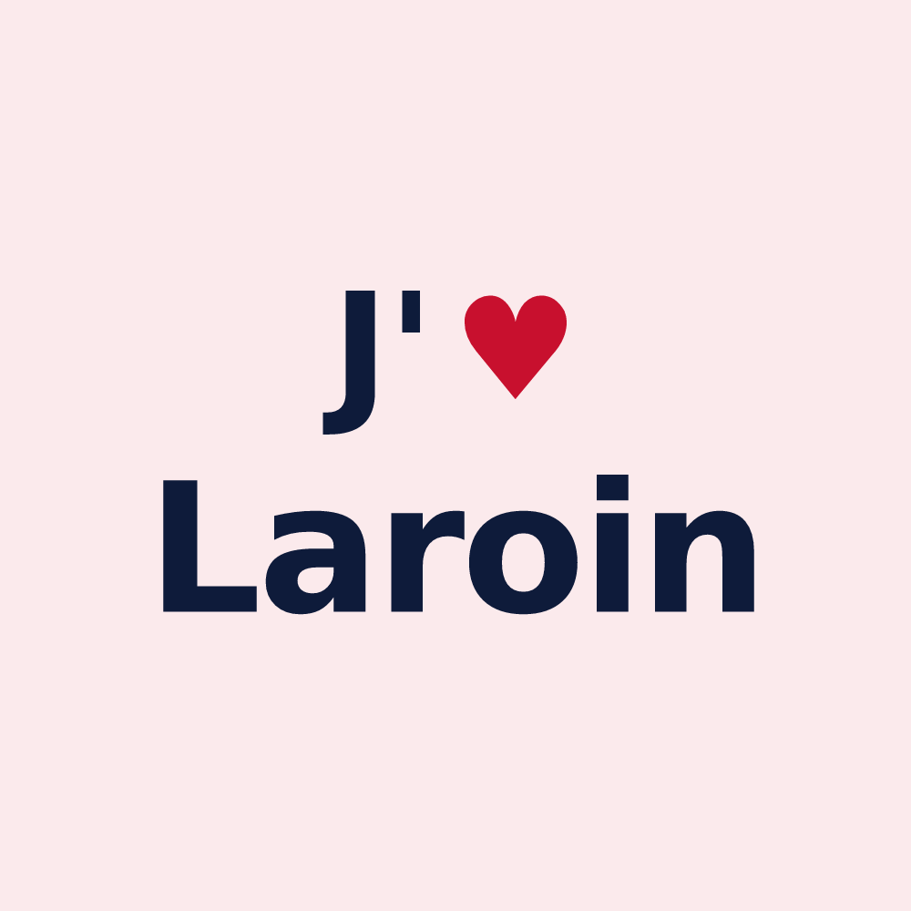 Magnet personnalisé Laroin — design J'aime Laroin