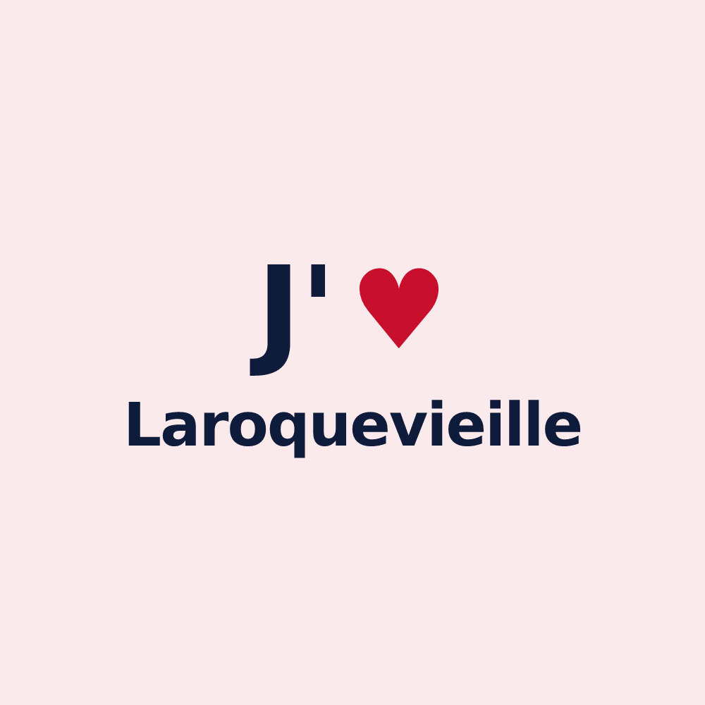 Magnet personnalisé Laroquevieille — design J'aime Laroquevieille