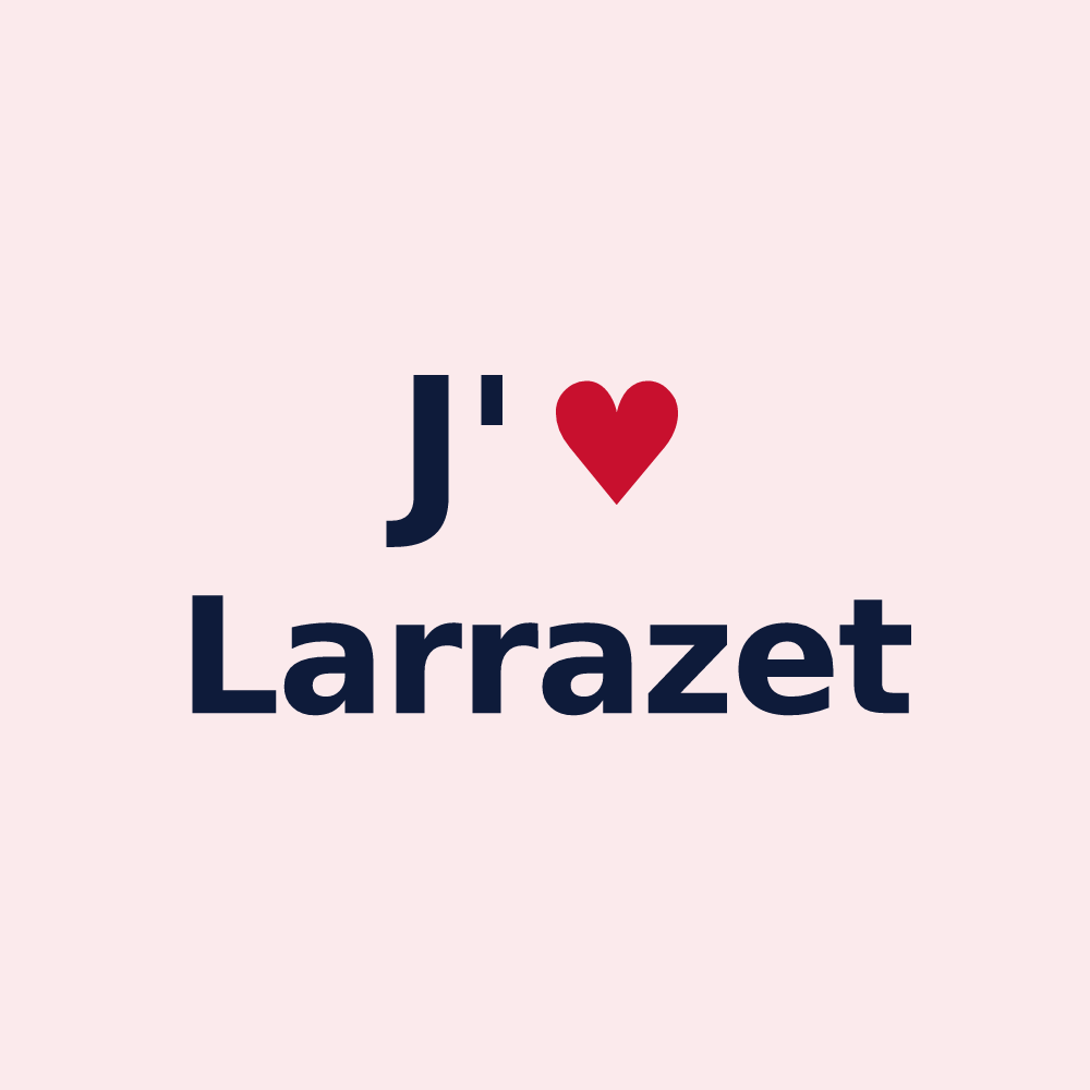 Magnet personnalisé Larrazet — design J'aime Larrazet