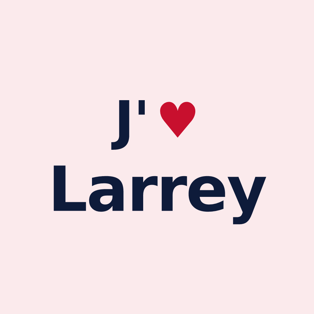 Magnet personnalisé Larrey — design J'aime Larrey
