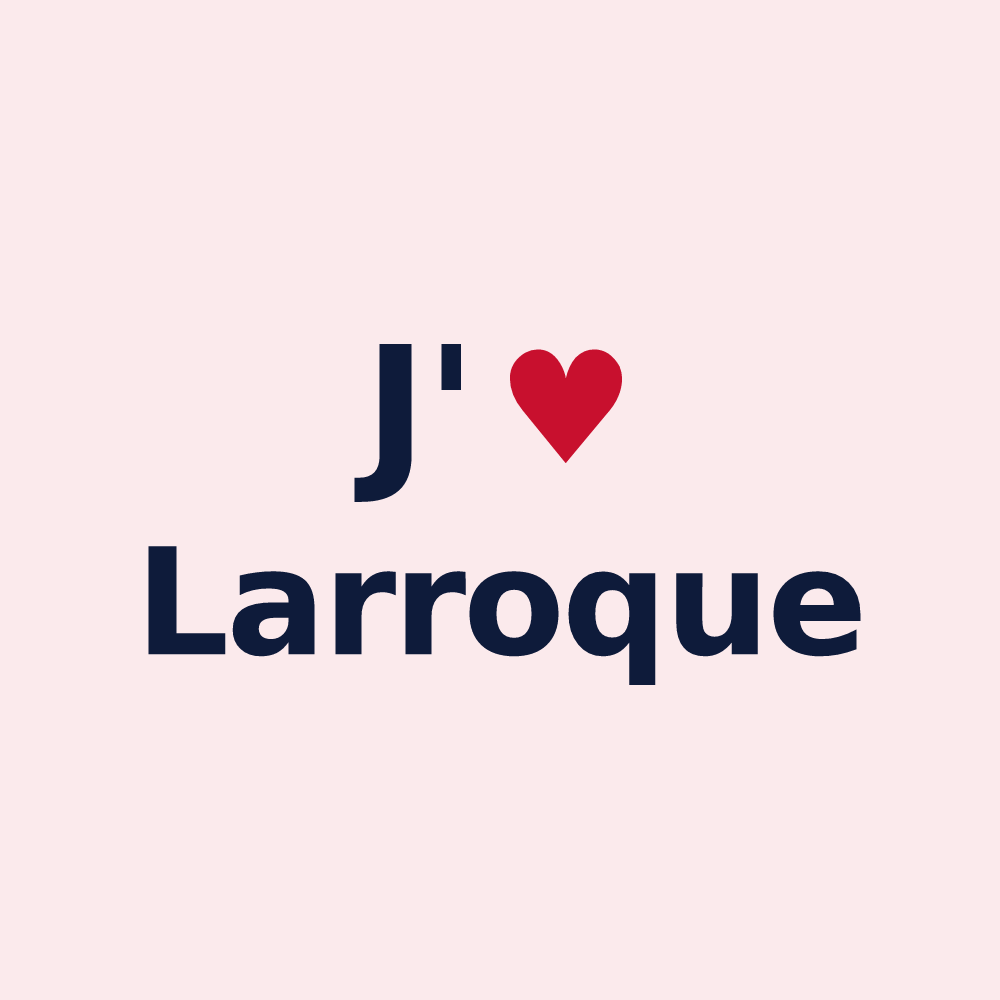 Magnet personnalisé Larroque — design J'aime Larroque