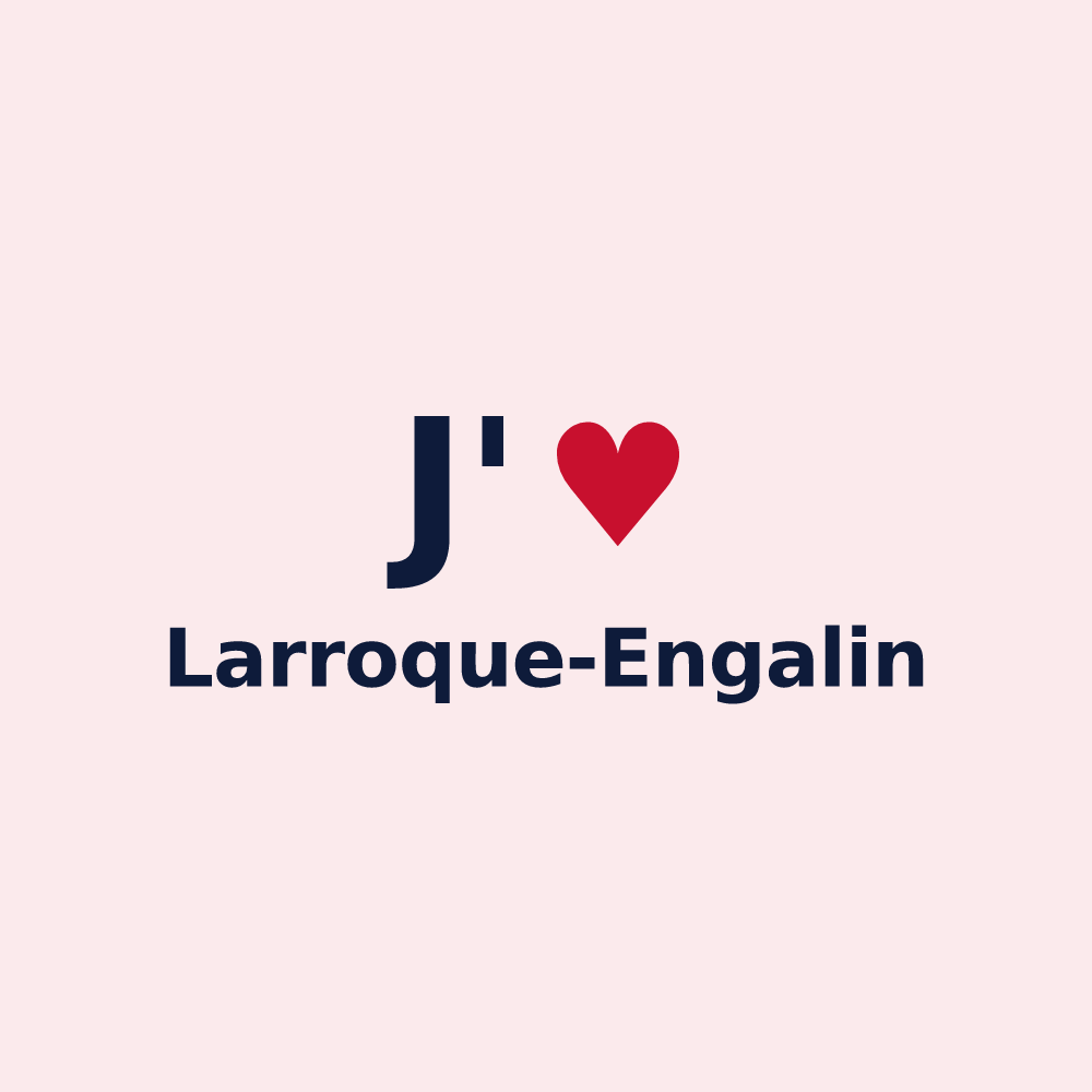 Magnet personnalisé Larroque-Engalin — design J'aime Larroque-Engalin