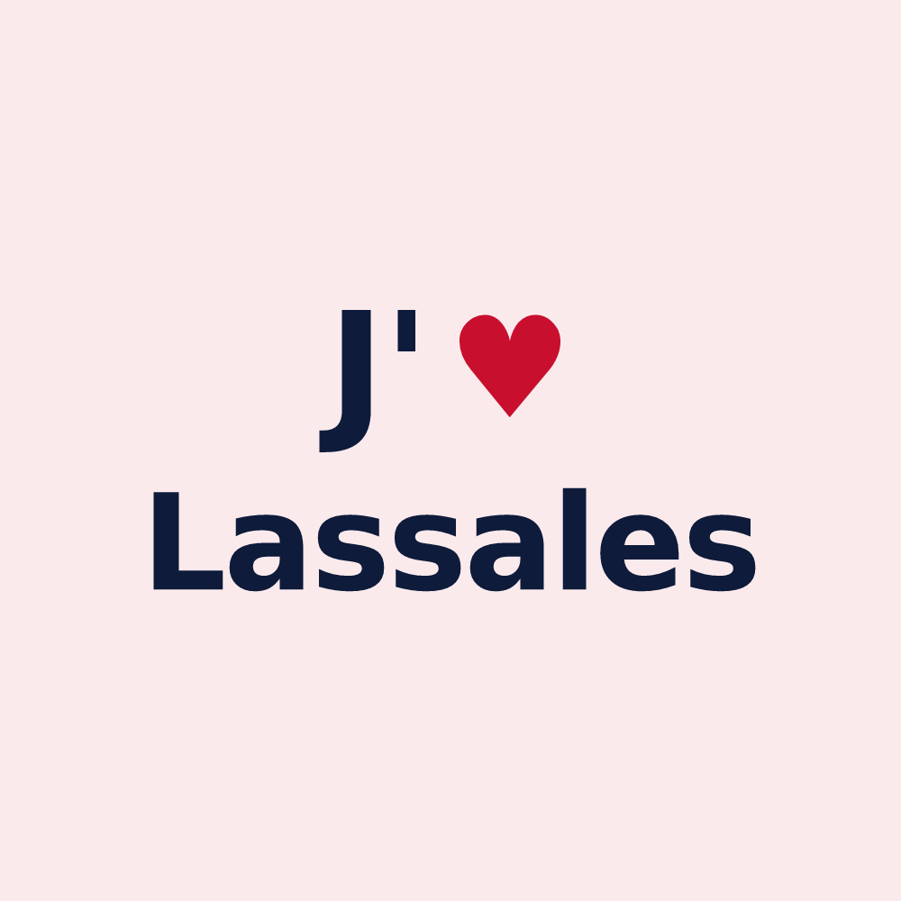 Magnet personnalisé Lassales — design J'aime Lassales