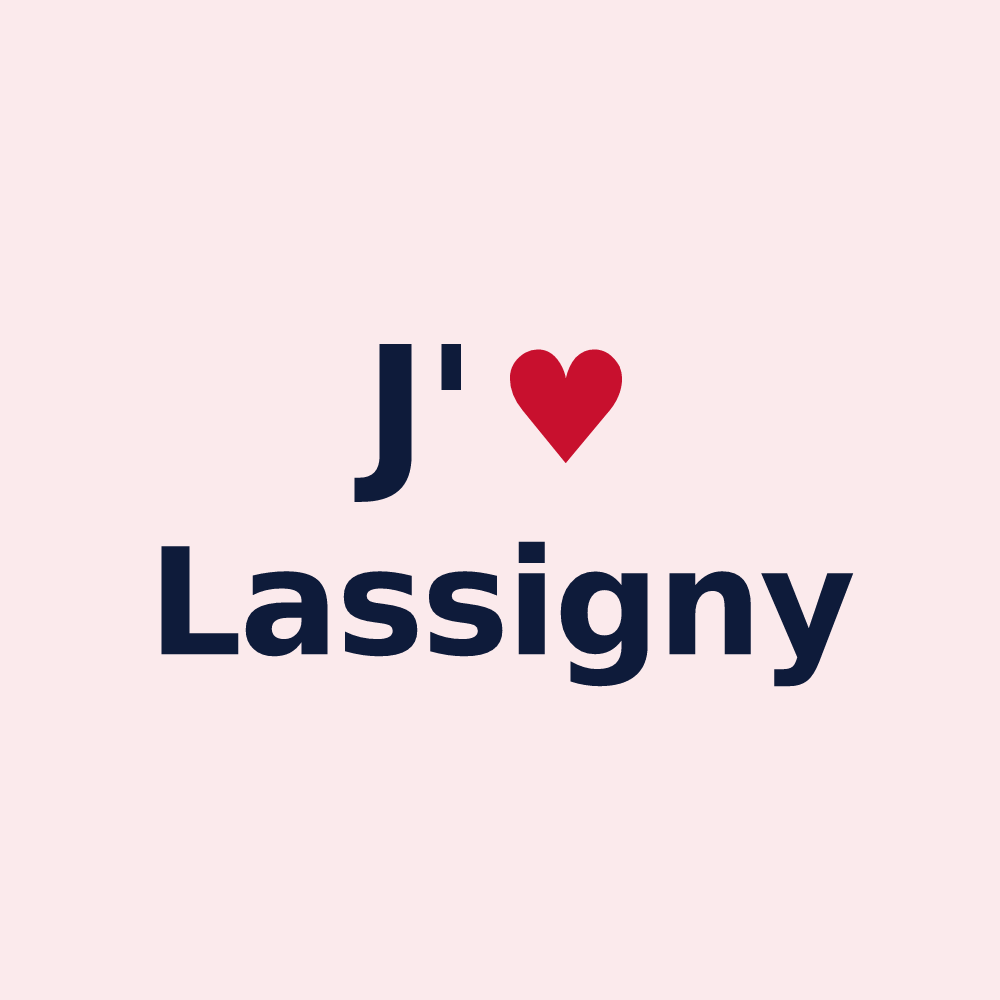 Magnet personnalisé Lassigny — design J'aime Lassigny