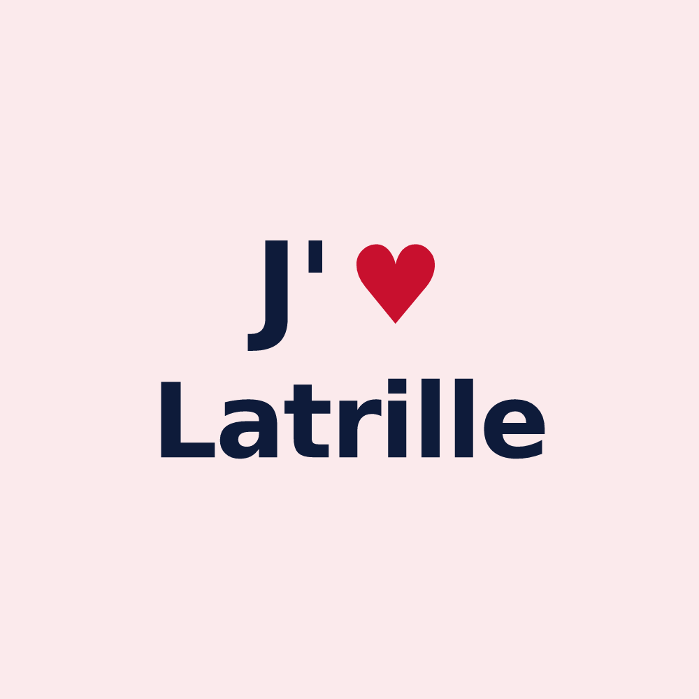Magnet personnalisé Latrille — design J'aime Latrille