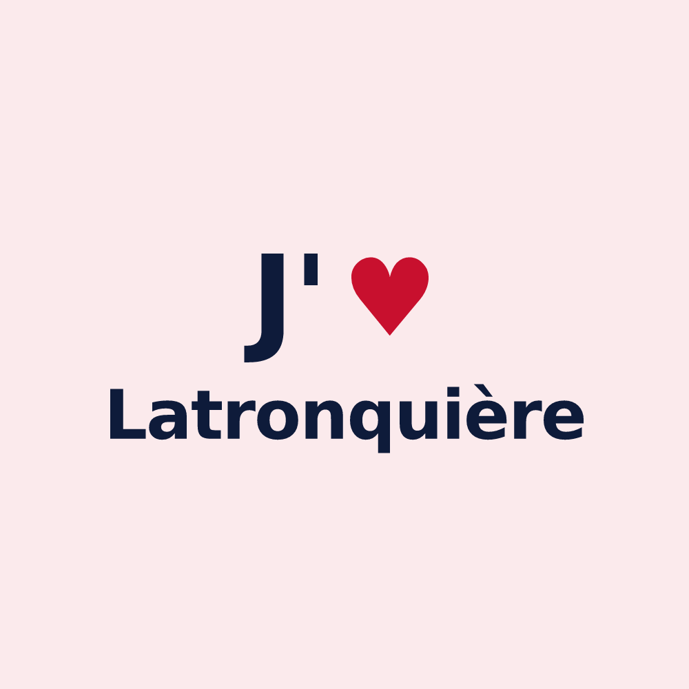 Magnet personnalisé Latronquière — design « J'aime Latronquière » imprimé sur le magnet