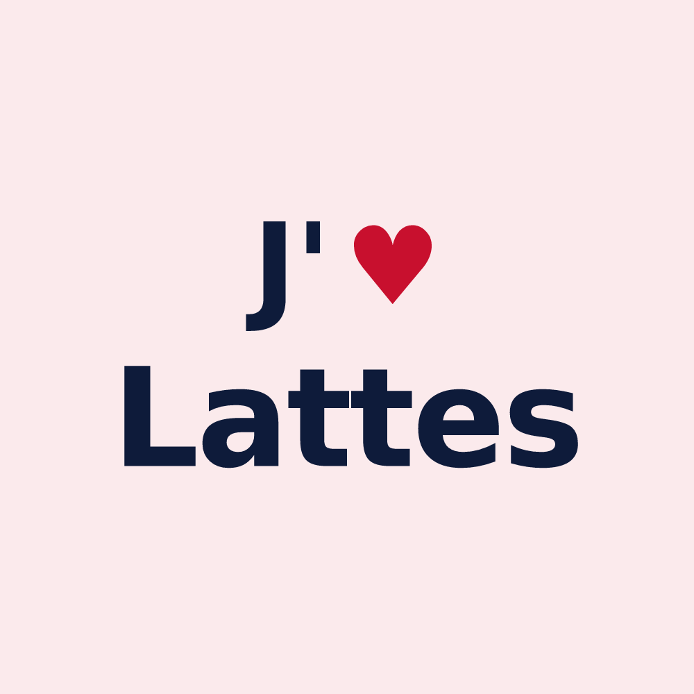Magnet personnalisé Lattes — design J'aime Lattes