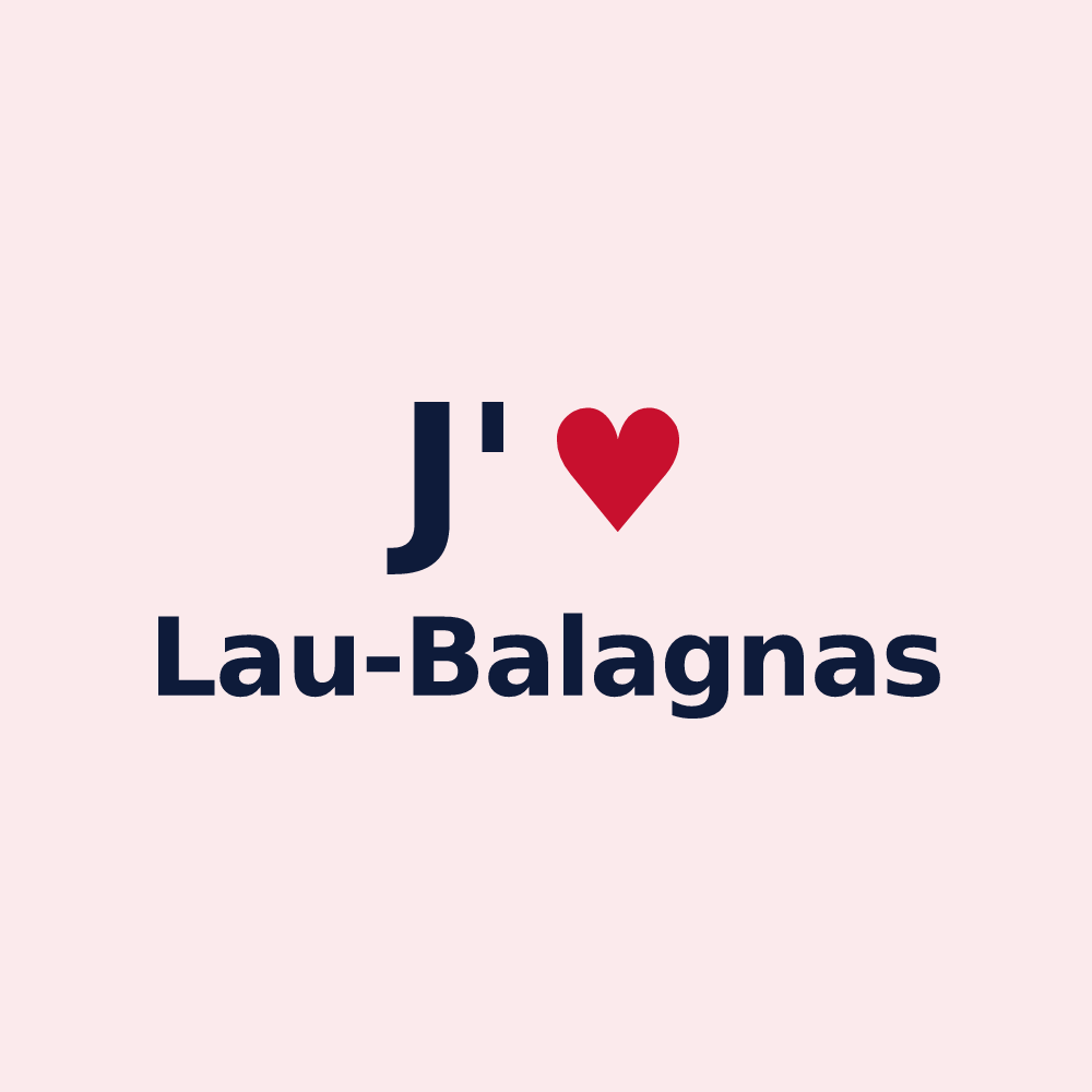 Magnet personnalisé Lau-Balagnas — design J'aime Lau-Balagnas