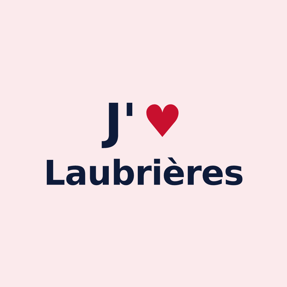 Magnet personnalisé Laubrières — design J'aime Laubrières