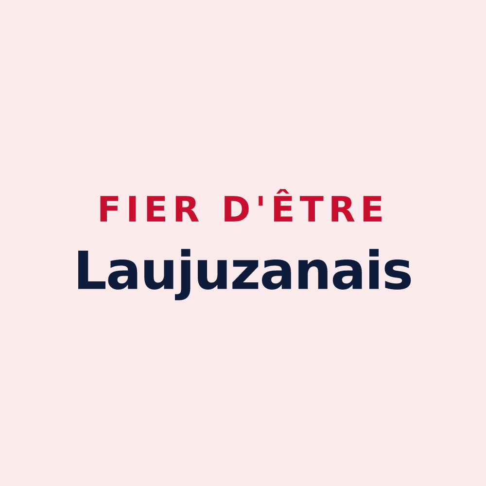 Magnet « Fier d'être Laujuzanais » — design pour Laujuzan
