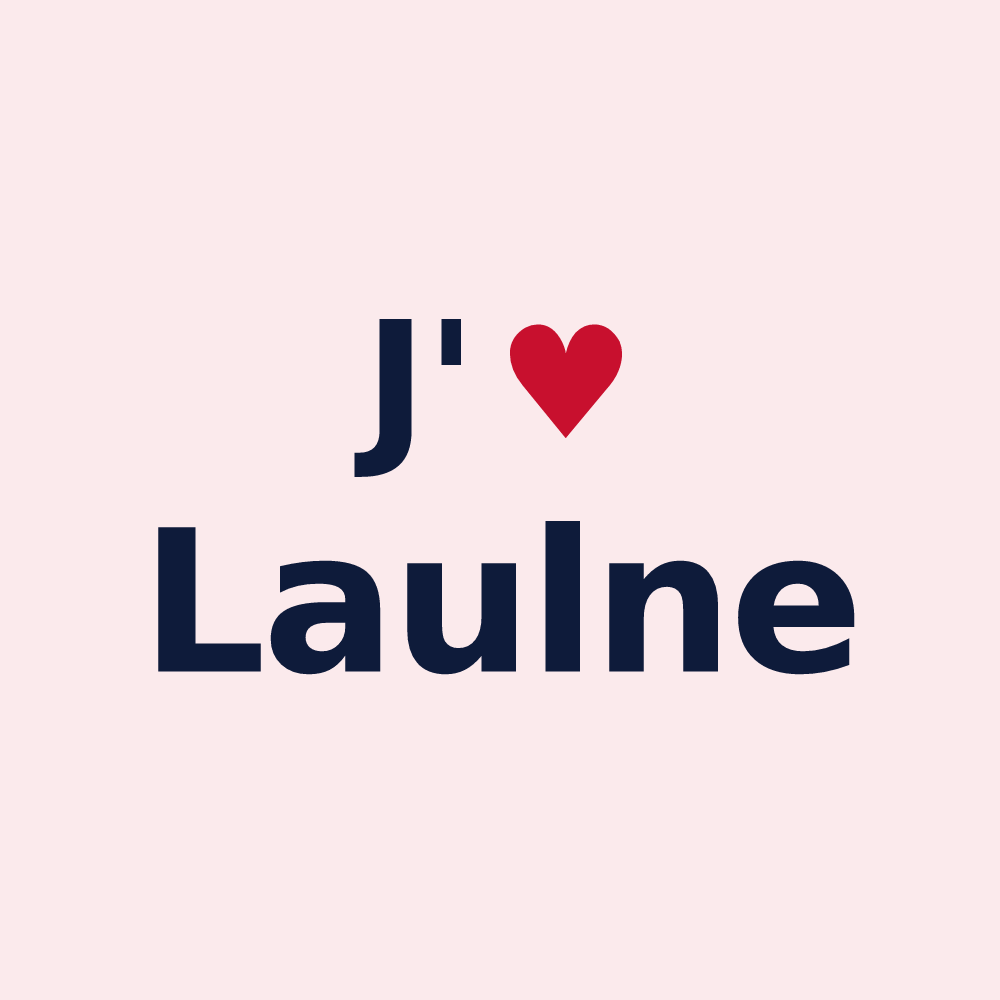 Magnet personnalisé Laulne — design J'aime Laulne