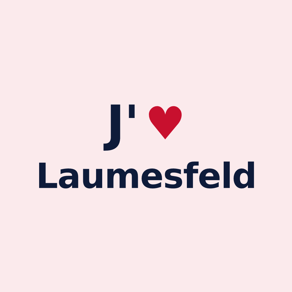 Magnet personnalisé Laumesfeld — design J'aime Laumesfeld