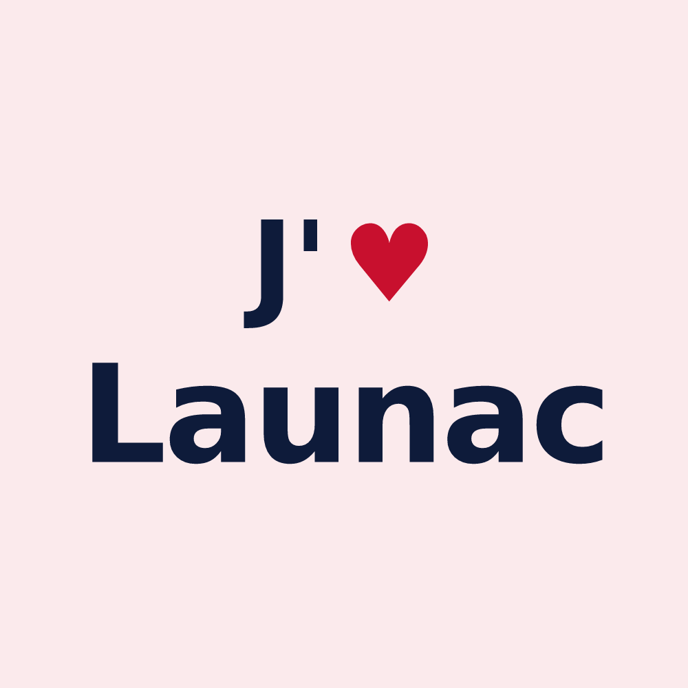 Magnet personnalisé Launac — design J'aime Launac