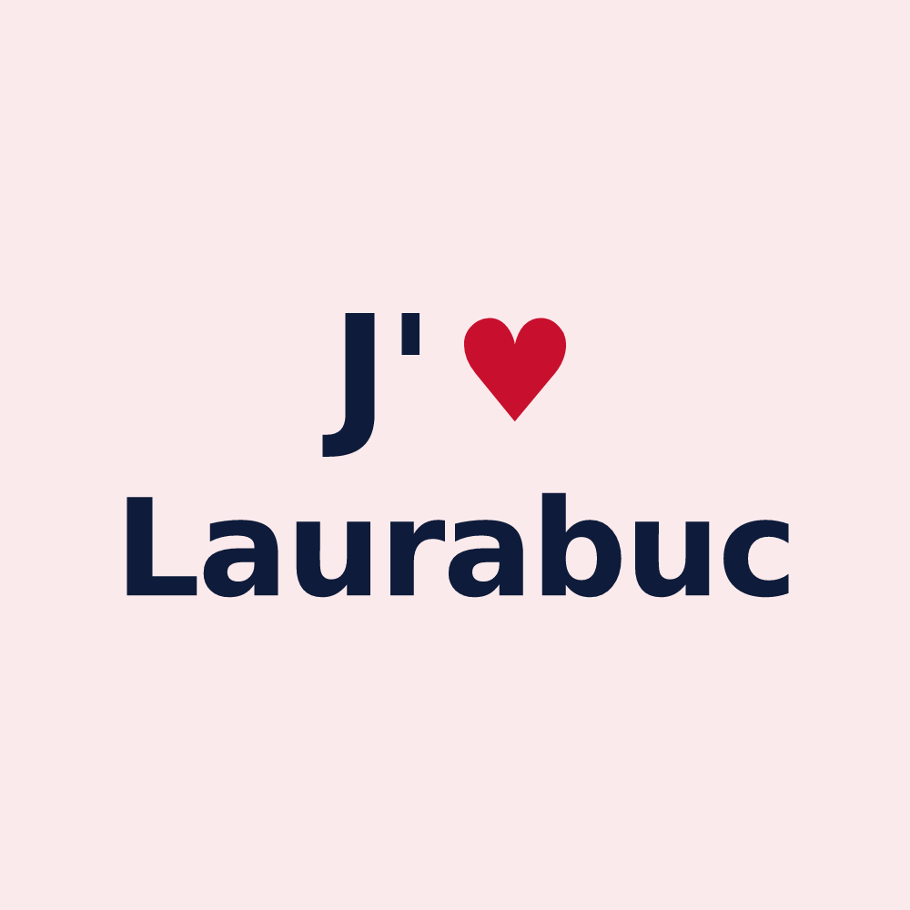 Magnet personnalisé Laurabuc — design J'aime Laurabuc