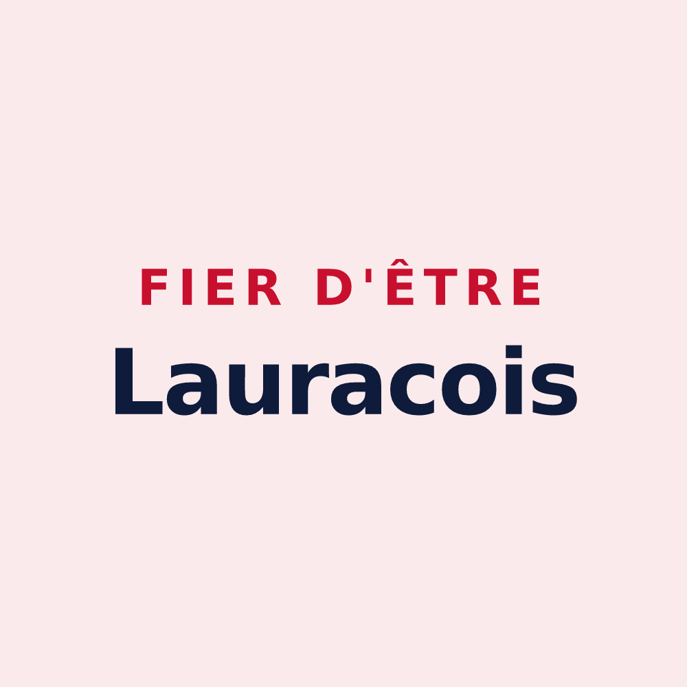 Magnet « Fier d'être Lauracois » — design pour Laurac-en-Vivarais