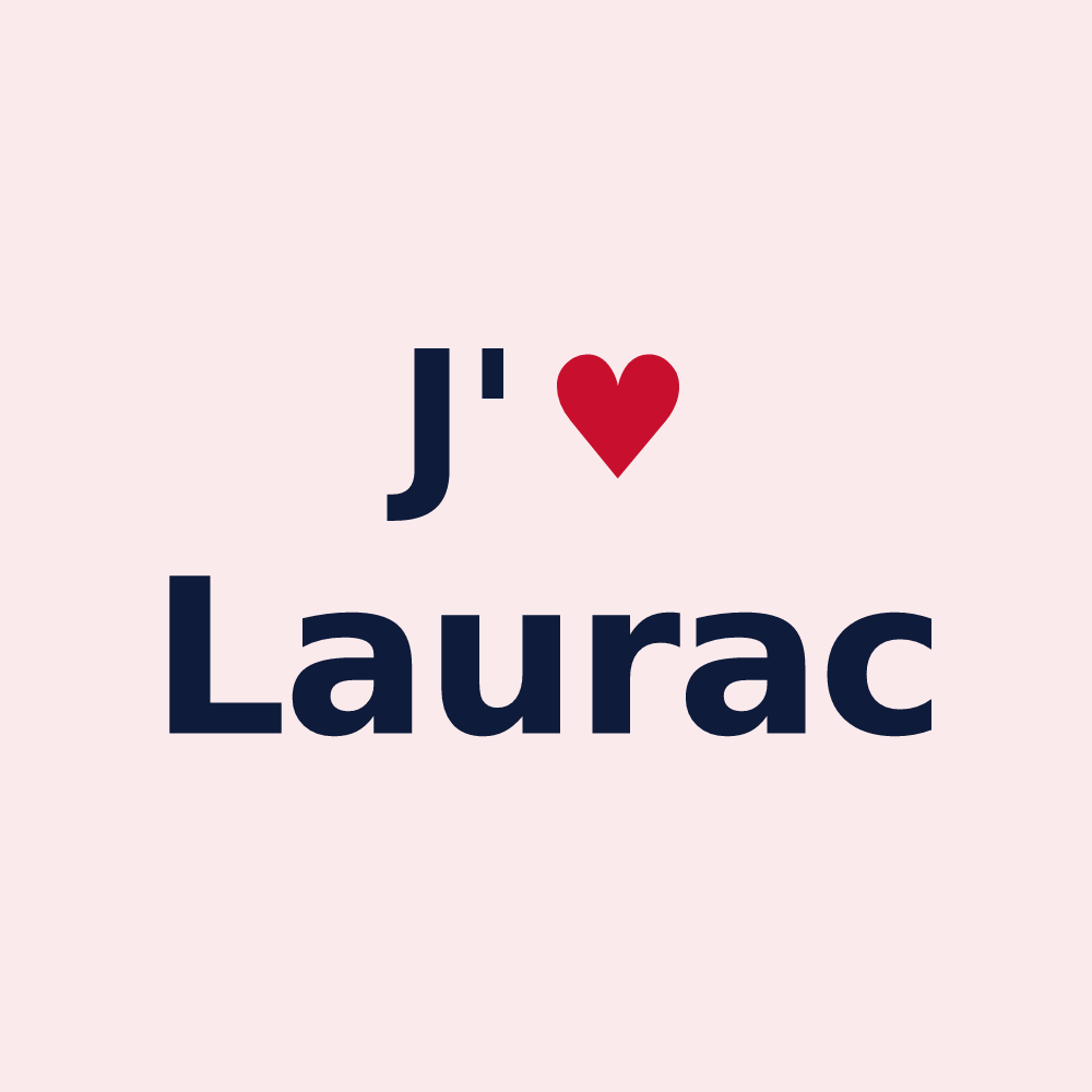 Magnet personnalisé Laurac — design J'aime Laurac