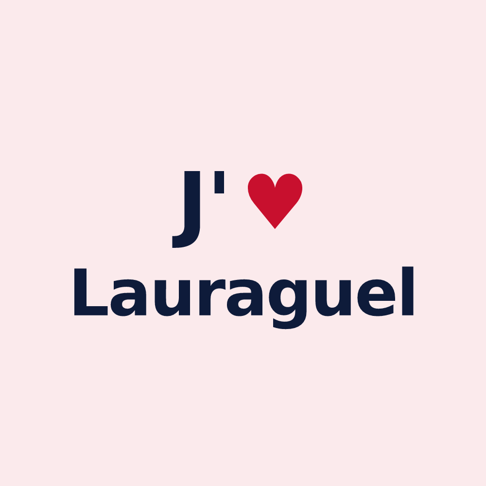 Magnet personnalisé Lauraguel — design J'aime Lauraguel