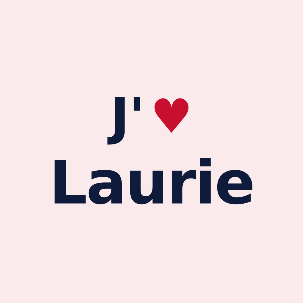 Magnet personnalisé Laurie — design J'aime Laurie