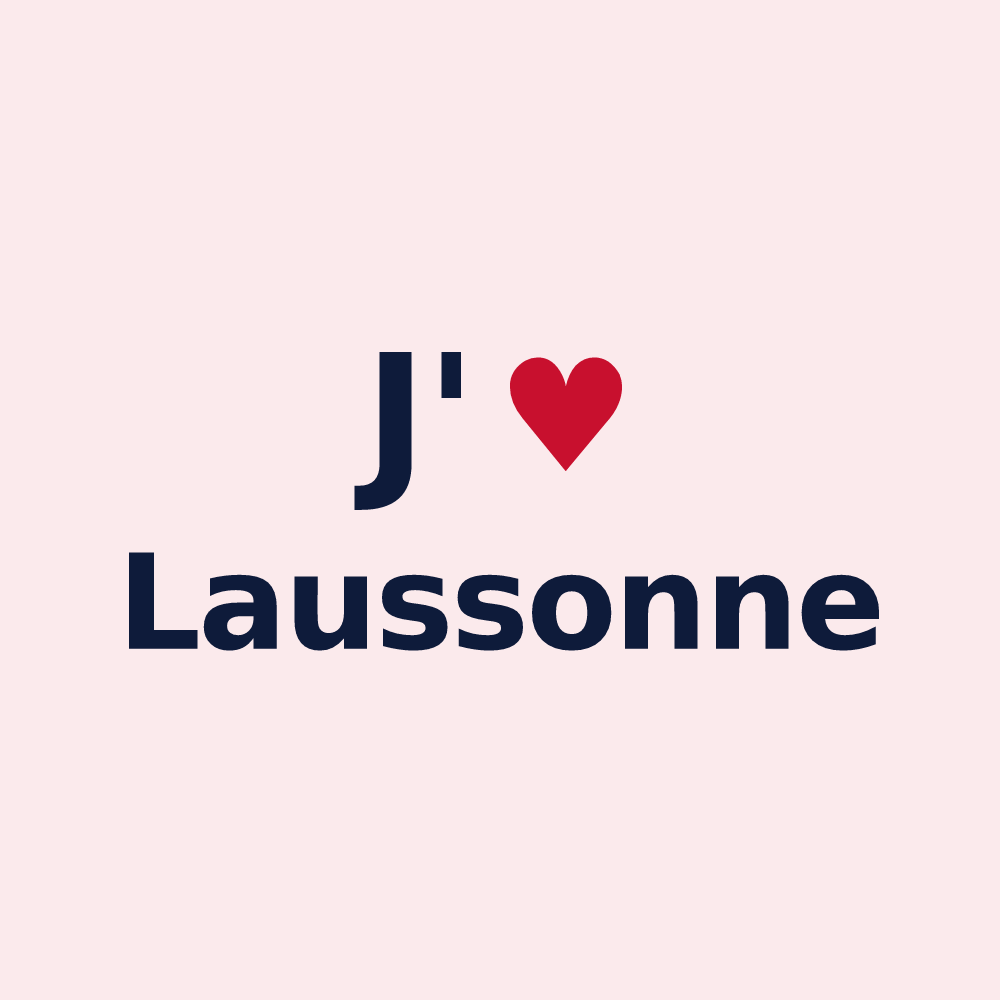 Magnet personnalisé Laussonne — design J'aime Laussonne