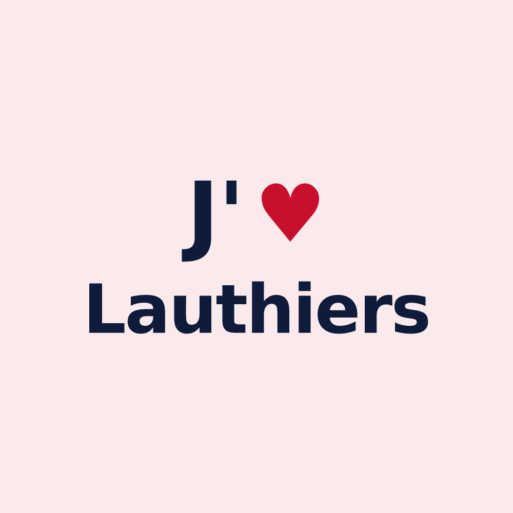 Magnet personnalisé Lauthiers — design « J'aime Lauthiers » imprimé sur le magnet