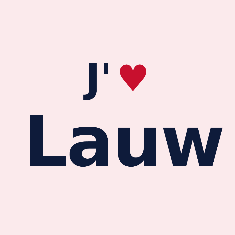 Magnet personnalisé Lauw — design « J'aime Lauw » imprimé sur le magnet
