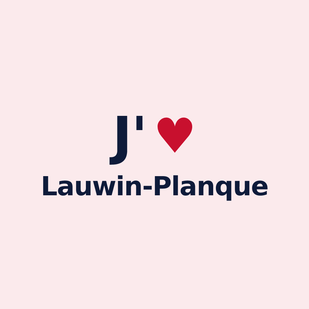 Magnet personnalisé Lauwin-Planque — design J'aime Lauwin-Planque