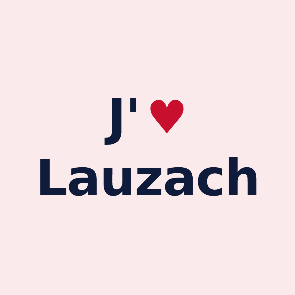 Magnet personnalisé Lauzach — design J'aime Lauzach