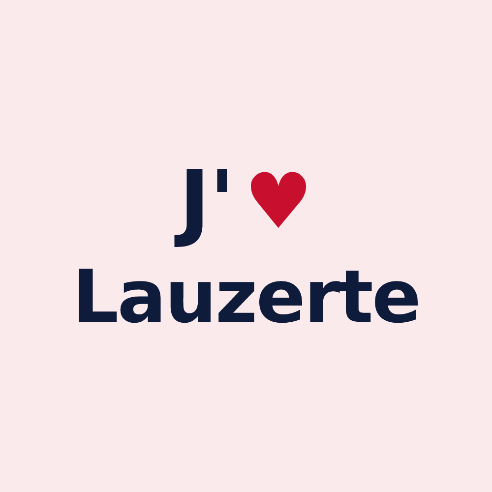 Magnet personnalisé Lauzerte — design J'aime Lauzerte