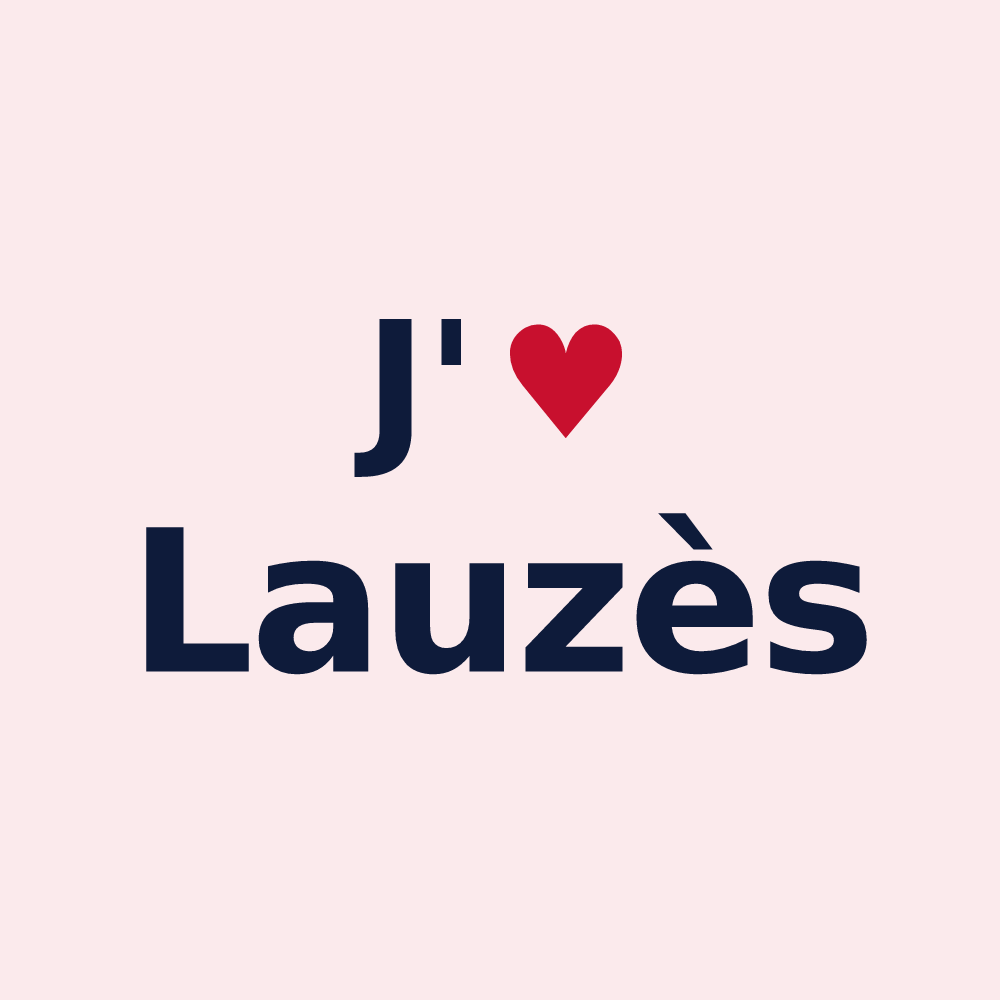 Magnet personnalisé Lauzès — design J'aime Lauzès