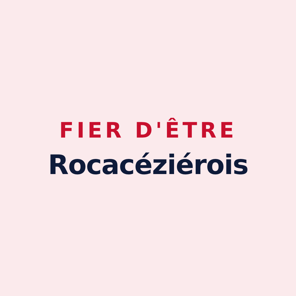 Magnet « Fier d'être Rocacéziérois » — design pour Laval-Roquecezière
