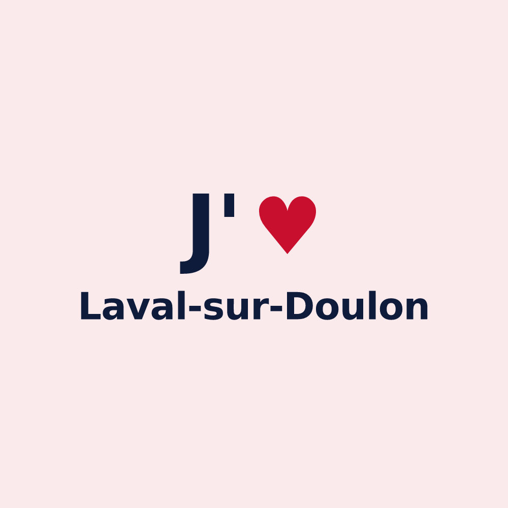 Magnet personnalisé Laval-sur-Doulon — design J'aime Laval-sur-Doulon