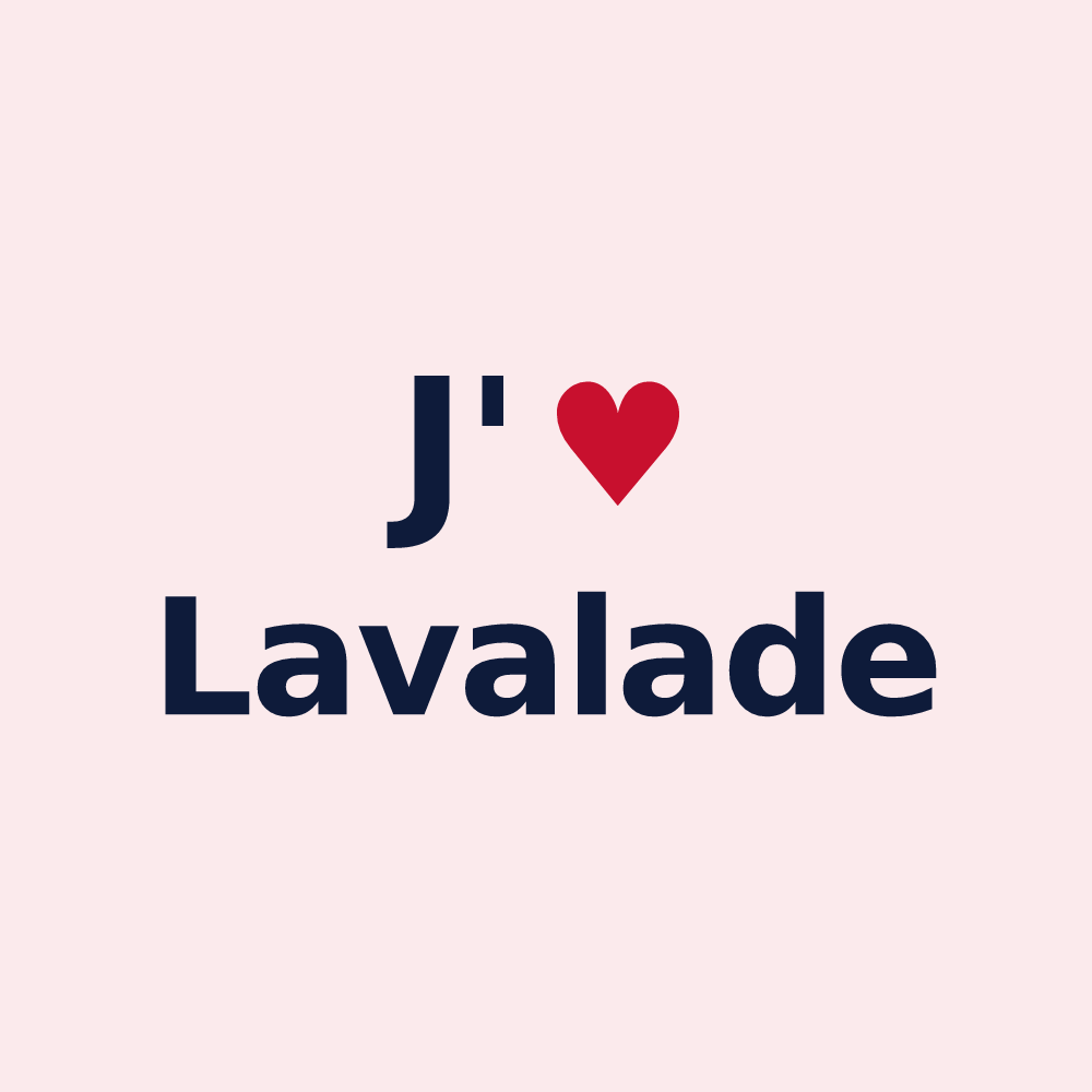 Magnet personnalisé Lavalade — design J'aime Lavalade