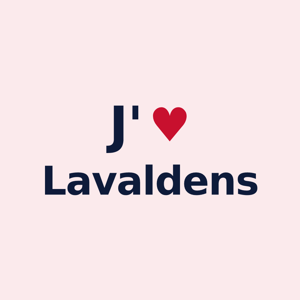Magnet personnalisé Lavaldens — design J'aime Lavaldens