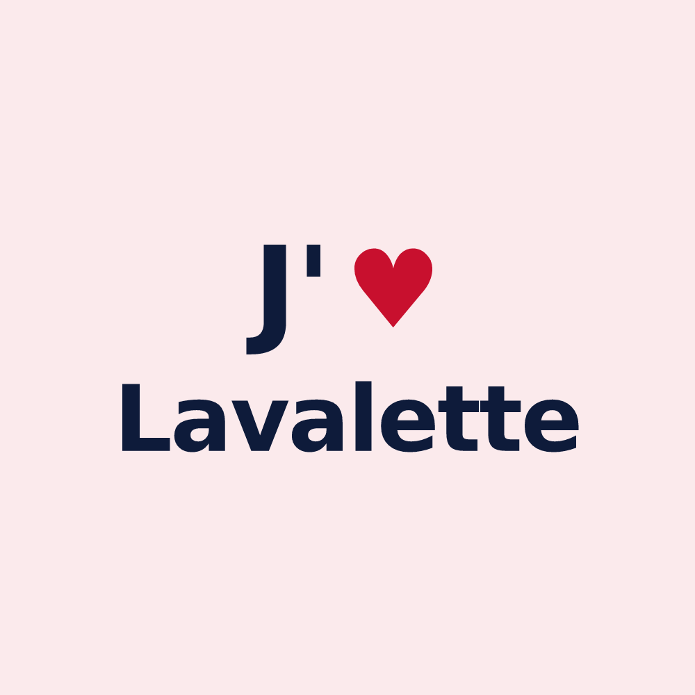 Magnet personnalisé Lavalette — design J'aime Lavalette