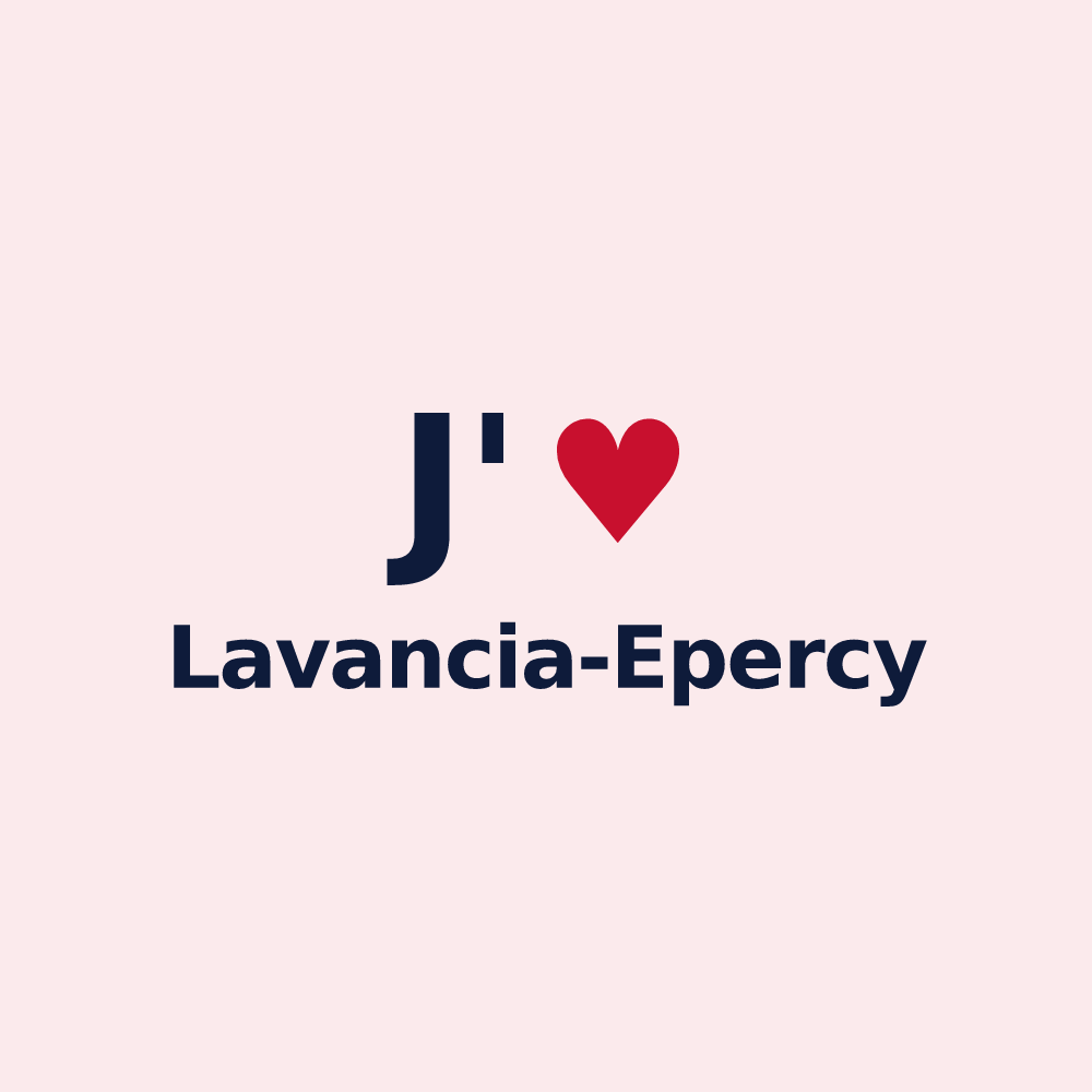 Magnet personnalisé Lavancia-Epercy — design « J'aime Lavancia-Epercy » imprimé sur le magnet