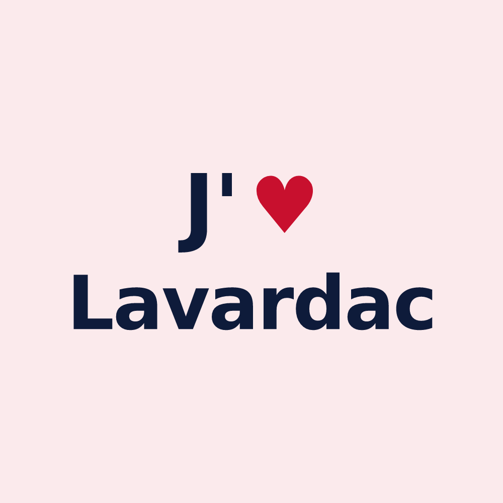 Magnet personnalisé Lavardac — design J'aime Lavardac