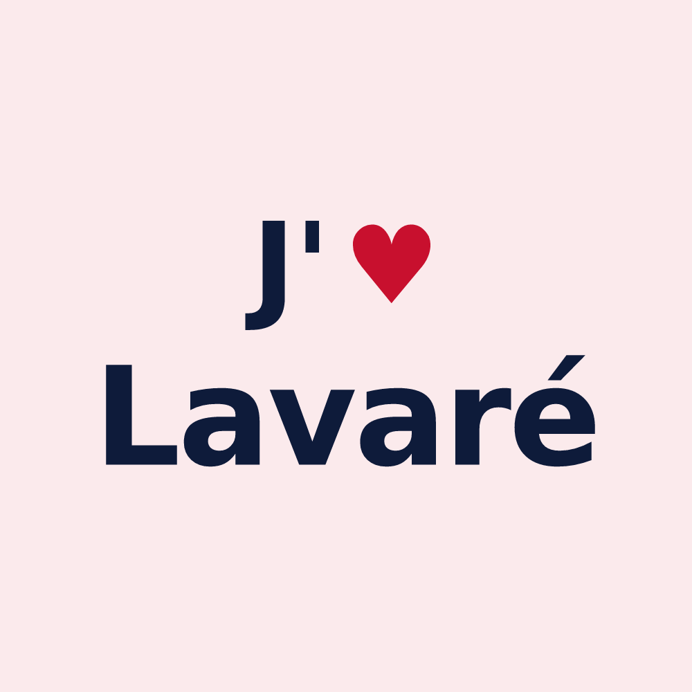 Magnet personnalisé Lavaré — design J'aime Lavaré