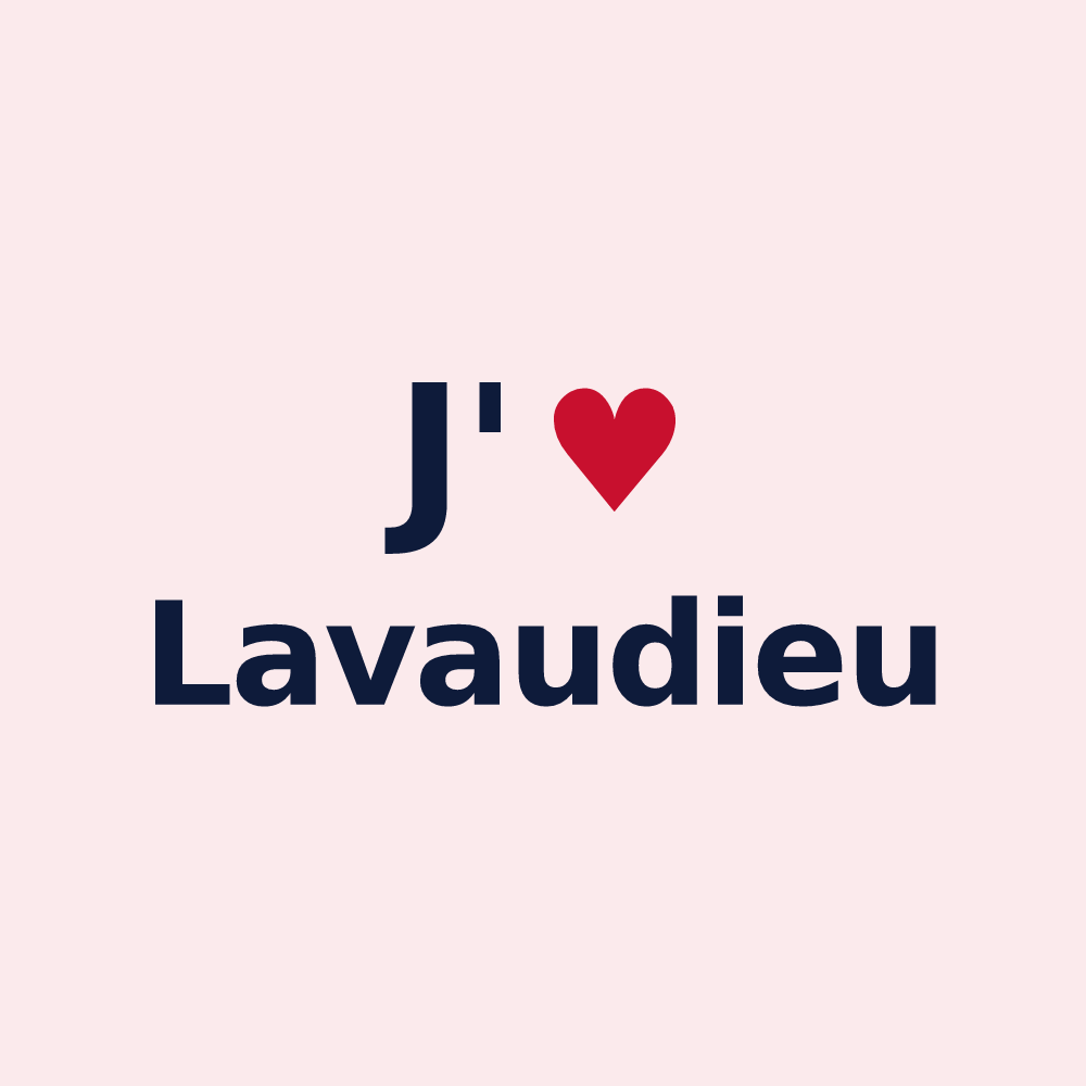 Magnet personnalisé Lavaudieu — design J'aime Lavaudieu