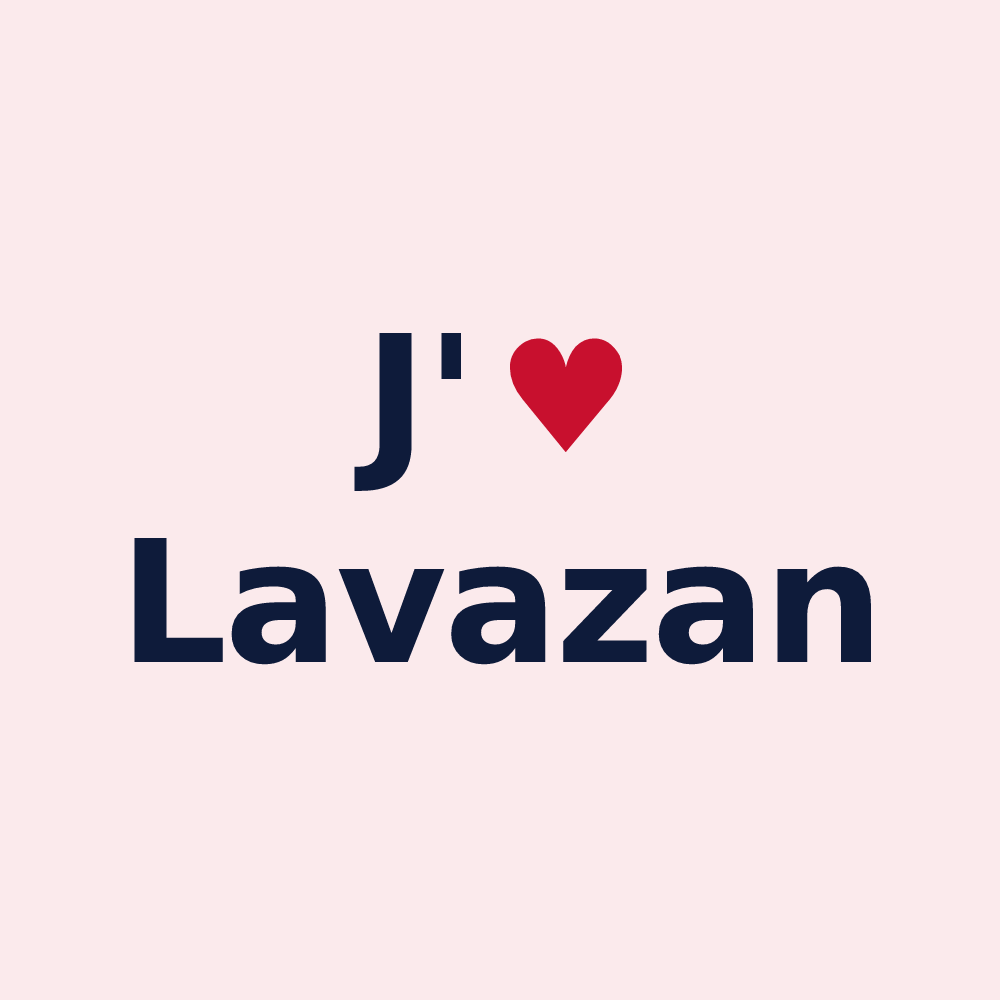 Magnet personnalisé Lavazan — design J'aime Lavazan