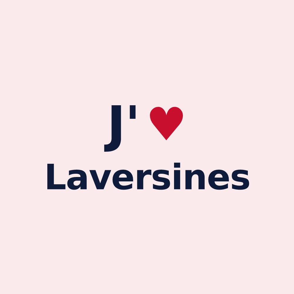 Magnet personnalisé Laversines — design J'aime Laversines