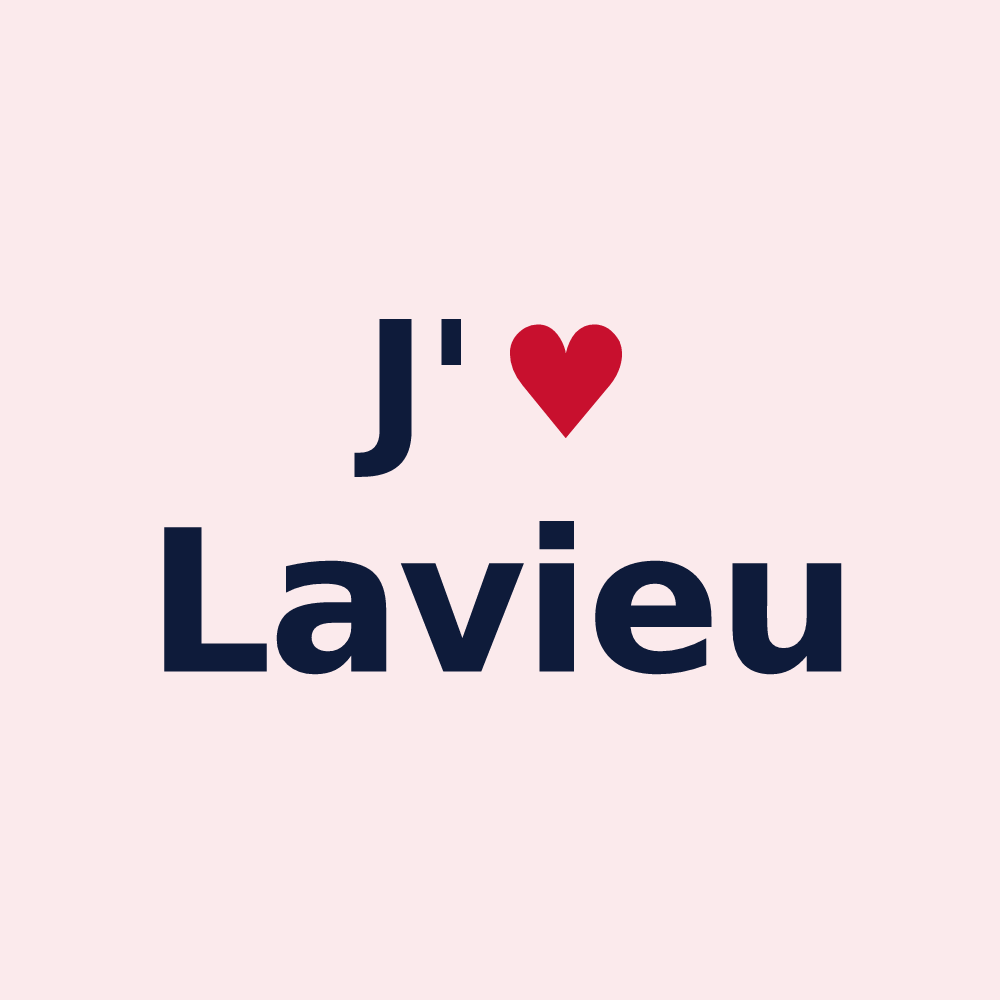 Magnet personnalisé Lavieu — design J'aime Lavieu