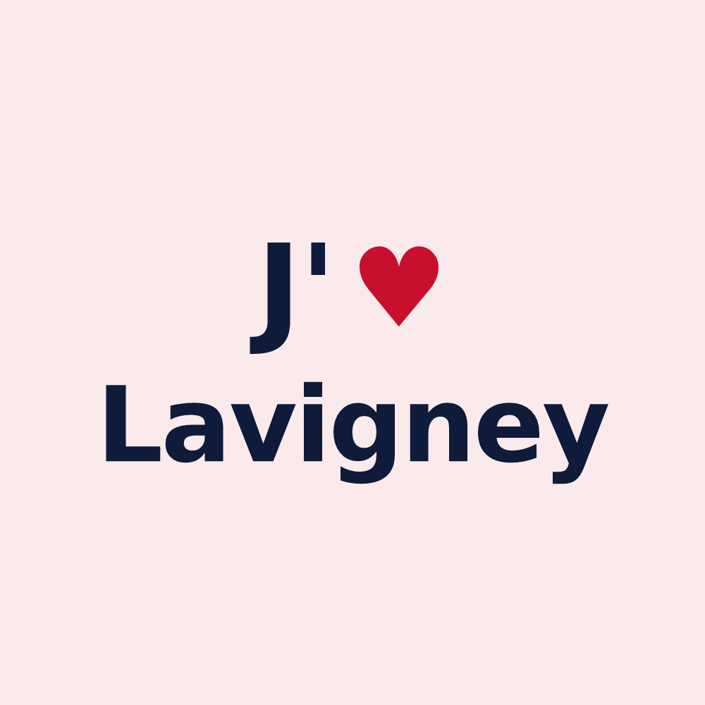 Magnet personnalisé Lavigney — design J'aime Lavigney
