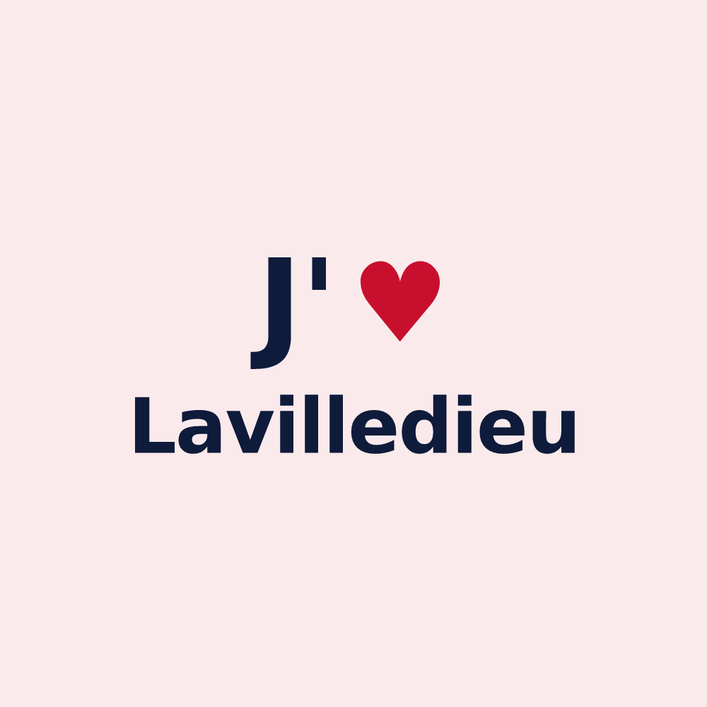 Magnet personnalisé Lavilledieu — design J'aime Lavilledieu