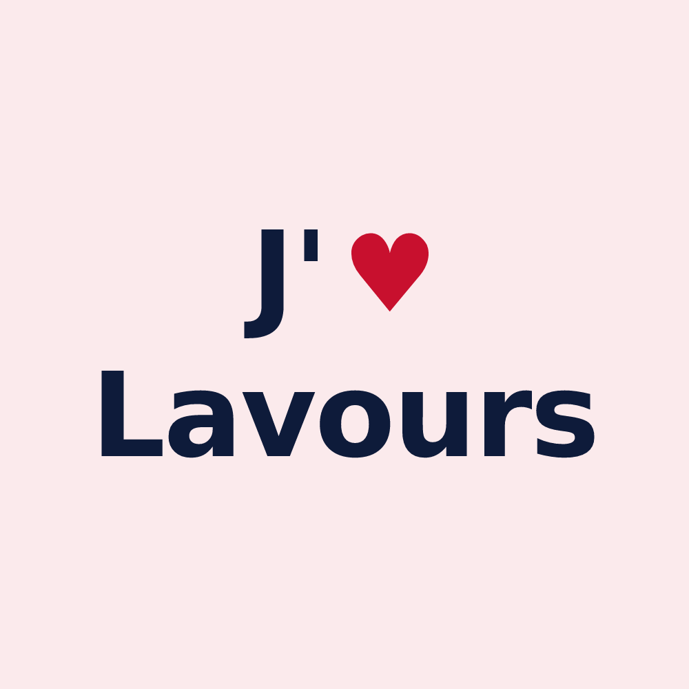 Magnet personnalisé Lavours — design J'aime Lavours